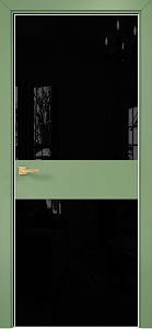 Недавно просмотренные - Дверь Оникс Соло 2 эмаль RAL 6021, глухая, Lacobel RAL 9005