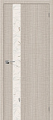 Схожие товары - Дверь Браво Порта-51 SA экошпон капучино кроскут, зеркало белое художественное "Silver Art"