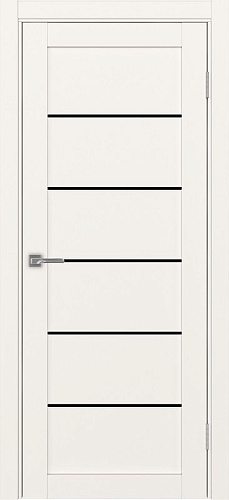 Дверь Эко 506.12 бежевый, lacobel черный