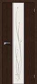Схожие товары - Дверь Браво Глейс-2 Twig 3D венге, зеркало белое художественное