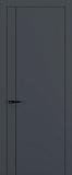 Дверь Z K14 полипропилен  графит премьер, молдинг черный, глухая