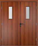 Дверь противопожарная V ДПО+ДПО финиш-пленка 60 мин, итальянский орех