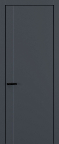 Дверь Z K14 полипропилен  графит премьер, молдинг черный, глухая