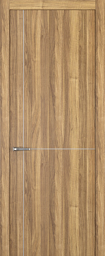 Дверь Z K17 toppan орех грецкий, молдинг серебро, глухая