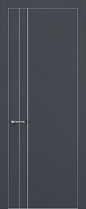 Недавно просмотренные - Дверь Z K15 полипропилен  графит премьер, ALU кромка хром, молдинг серебро, глухая