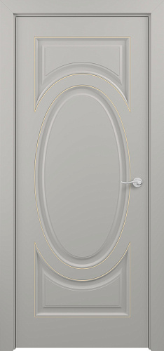 Дверь Z Luvr Т2 эмаль серая patina Gold, глухая