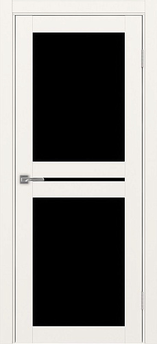 Дверь Эко 520.222 бежевый, lacobel черный