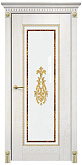 Схожие товары - Дверь Оникс Александрия эмаль белая патина золото, триплекс заливной витраж