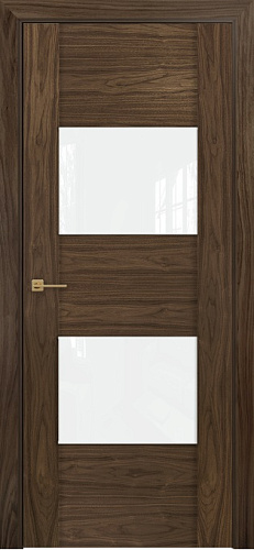 Дверь Оникс Парма американский орех, глухая лакобель RAL 0333