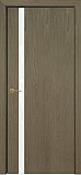 Дверь Оникс Престиж 1 дуб кофейный, глухая, триплекс белый