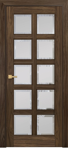 Дверь Оникс Вена 2 американский орех, сатинат с фацетом