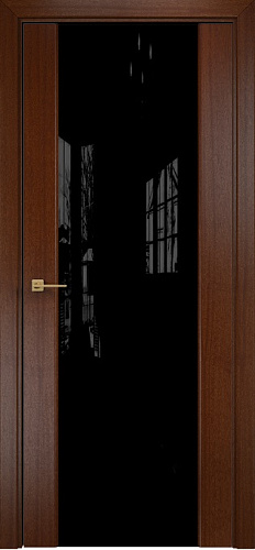 Дверь Оникс Престиж красное дерево, триплекс черный