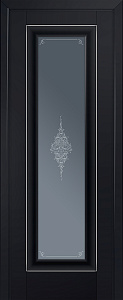 Недавно просмотренные - Дверь ProfilDoors 24U черный матовый, молдинг серебро, стекло кристалл графит