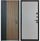 Входная дверь Матадор MXL-2 орех американский мокко/панель Вертикаль, силк маус