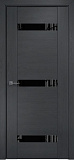 Дверь Оникс Парма 3 дуб графит, глухая лакобель RAL 9005