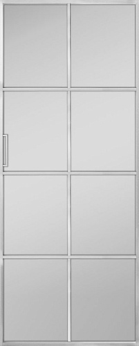 Перегородка Alum №8 хром, сатинат белый