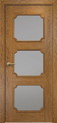 Дверь Оникс Валенсия дуб золотистый, сатинат графит