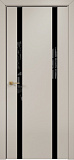 Дверь Оникс Престиж 2 эмаль латте, триплекс черный