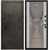 Входная дверь Матадор MX-1 Мамба терра антрацит /панель зеркало 2, силк маус