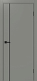 Дверь Эко 204 серый молдинг SB, кромка ABS, глухая