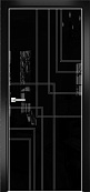 Схожие товары - Дверь Оникс Арт, лакобель черный RAL 9005, контурный витраж №13