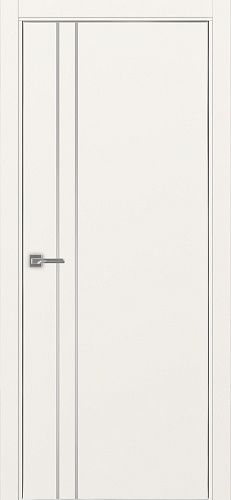 Дверь Эко 205 бежевый молдинг SC, кромка AL хром SC с 4-х сторон, глухая