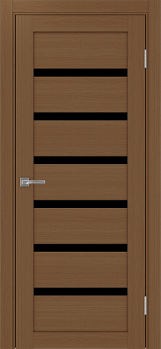 Дверь Эко 507.12 орех, lacobel черный