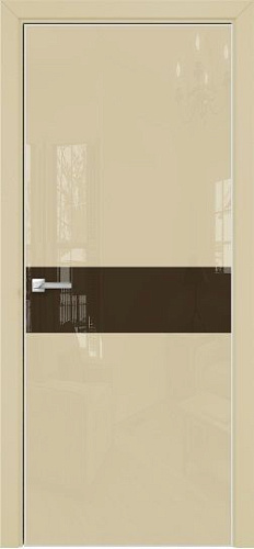 Дверь Оникс Соло 3 глухая, Lacobel RAL 1015/Lacobel RAL 8028