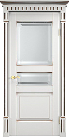 Недавно просмотренные - Дверь ПМЦ массив ольхи ОЛ5 белый грунт с патиной орех, стекло 5-4