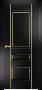 Недавно просмотренные - Дверь Оникс Версаль фрезерованная №2 эмаль черная патина золото по контуру, глухая