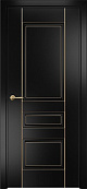 Схожие товары - Дверь Оникс Версаль фрезерованная №2 эмаль черная патина золото по контуру, глухая
