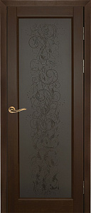 Недавно просмотренные - Дверь ОКА массив ольхи Витраж античный орех, стекло графит закаленное с наплавом