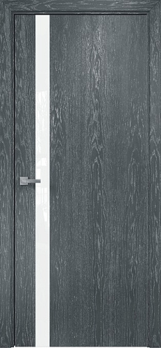 Дверь Оникс Верона 1 седой дуб, триплекс белый