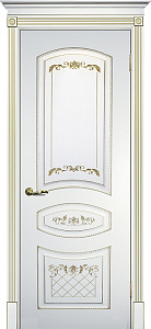 Недавно просмотренные - Дверь Текона эмаль Smalta 05 белый RAL 9003 патина золото, глухая