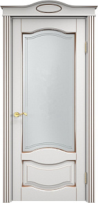 Недавно просмотренные - Дверь ПМЦ массив ольхи ОЛ33 белый грунт с патиной орех, стекло 33-2