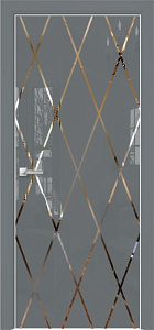 Недавно просмотренные - Дверь Оникс Арт, лакобель серый RAL 7040, зеркало №11