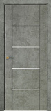 Дверь Оникс Парма бетон светлый, глухая с молдингом