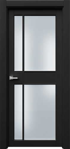 Дверь Ронд2Р4с эмаль RAL 9005, сатинат