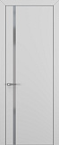 Дверь Z K1 полипропилен серый, ALU кромка хром, matelac silver grey, глухая
