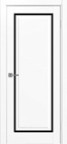 Дверь Эко 601С.21 ОФ4 белый снежный, lacobel черный