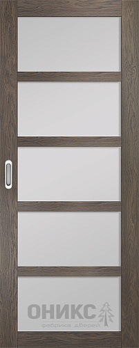 Перегородка Оникс №4 дуб античный, сатинат белый