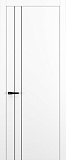 Дверь Z K15 полипропилен белый, молдинг черный, глухая