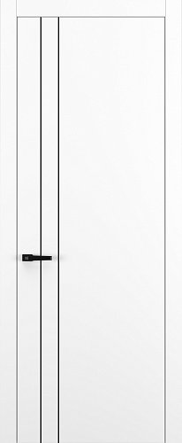 Дверь Z K15 полипропилен белый, молдинг черный, глухая