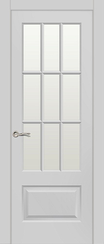Дверь Ситидорс Олимп эмаль RAL 4010Y50R, стекло пескоструй