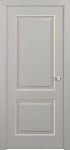 Дверь Z Venecia Т2 эмаль серая patina Gold, глухая