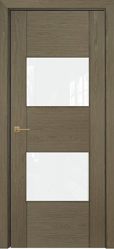 Дверь Оникс Парма дуб кофейный, глухая лакобель RAL 0333