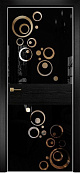 Схожие товары - Дверь Оникс Соло 2 эмаль черная по ясеню, глухая, лакобель RAL 9005 Круги зеркало