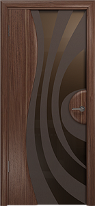 Недавно просмотренные - Дверь Арт Деко Ветра-1 американский орех, тонированный триплекс с рисунком