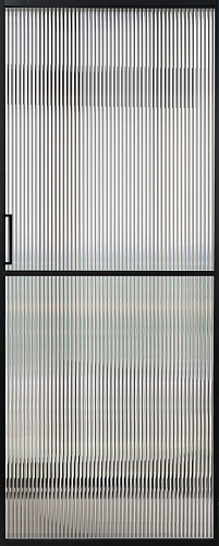 Перегородка Alum №1 черный, стекло прозрачное мору