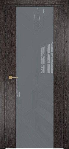 Дверь Оникс Парма 1 абрикос тангентальный, глухая лакобель RAL 7040